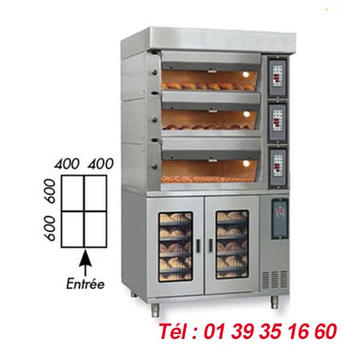 FOUR A SOLE MODULAIRE HAUTEUR VOIE 230 MM SURFACE SOLE 0.96M² ENTREE 400 -