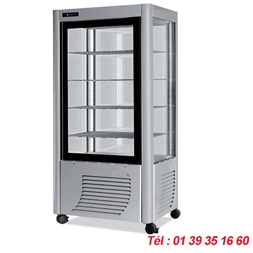 VITRINE REFRIGEREE 4 FACES VITREES NEGATIVE VV8 MODELE LARGE VV8/L-STATIQUE