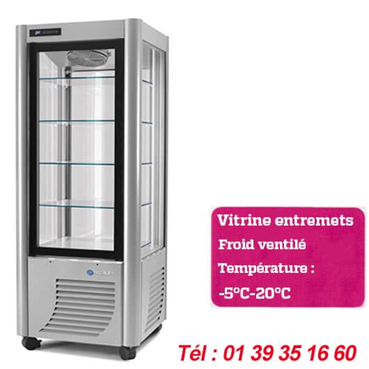 VITRINE REFRIGEREE 4 FACES VITREES NEGATIVE VV8-STATIQUE