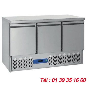 Table frigo 2 portes 600x400, 2 tiroirs neutres (4x bacs 600x400)